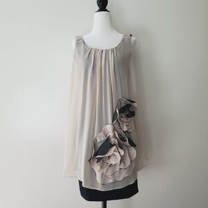 McGinn Silk Floral Overlay Dress